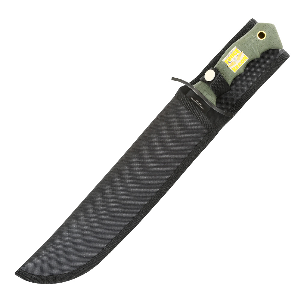 United Cutlery Outdoormesser Marine Force Recon Bowie inkl. Nylonscheide schwarz/oliv Bild 6