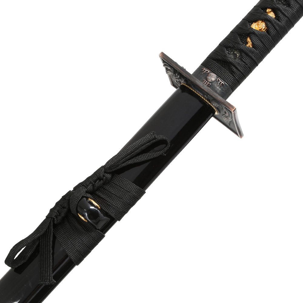 Onikiri Sammlerkatana Drache inkl. Holzscheide, Echtheitszertifikat schwarz Bild 1