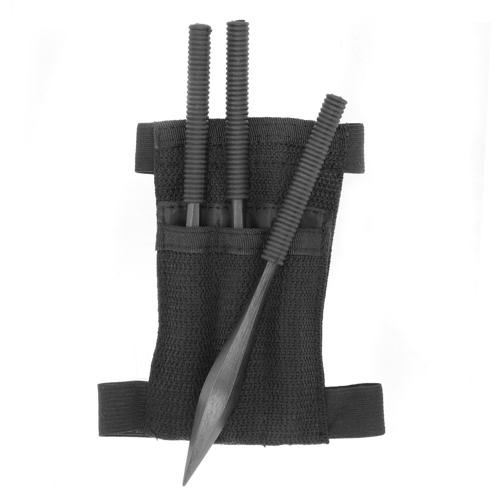 Kunai Wurfmesser Set 3-teilig inkl. Nylonscheide schwarz Bild 6