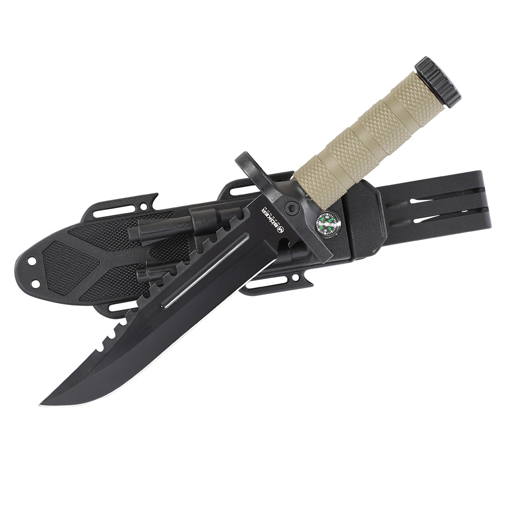 Magnum Outdoormesser M-Spec Survival Knife inkl. Nylonscheide schwarz/oliv Bild 2