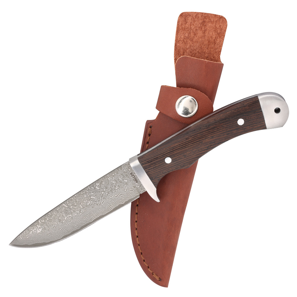 Haller Damast Grtelmesser Wenge inkl. Lederscheide Bild 1