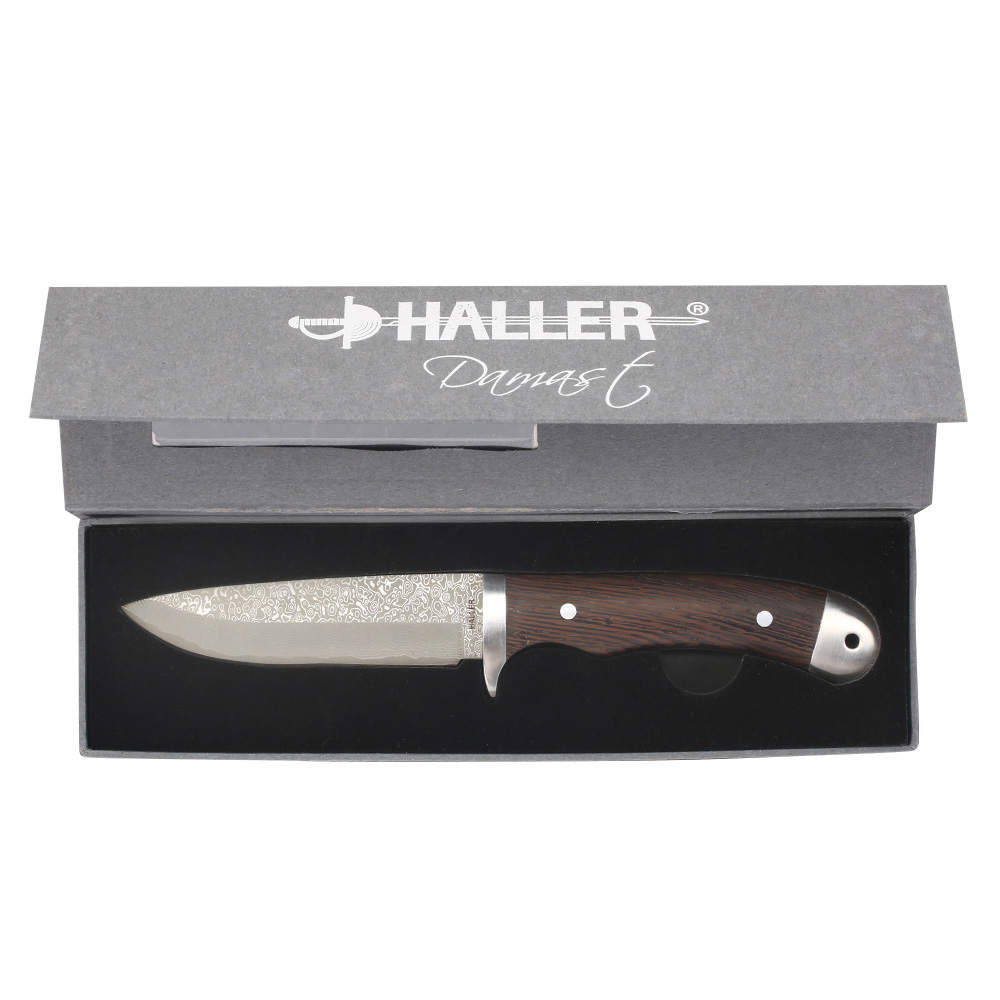 Haller Damast Grtelmesser Wenge inkl. Lederscheide Bild 1