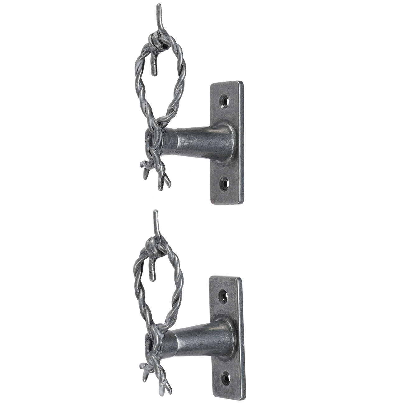 Stacheldraht Wandhalter fr Schwerter 1 Paar ausziehbar silber Bild 2