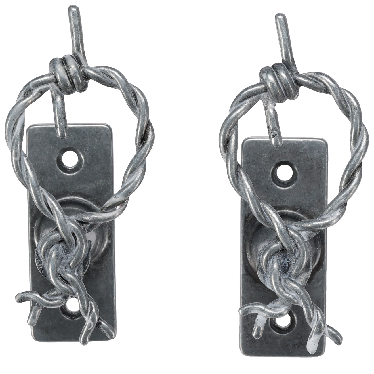 Stacheldraht Wandhalter fr Schwerter 1 Paar ausziehbar silber Bild 3