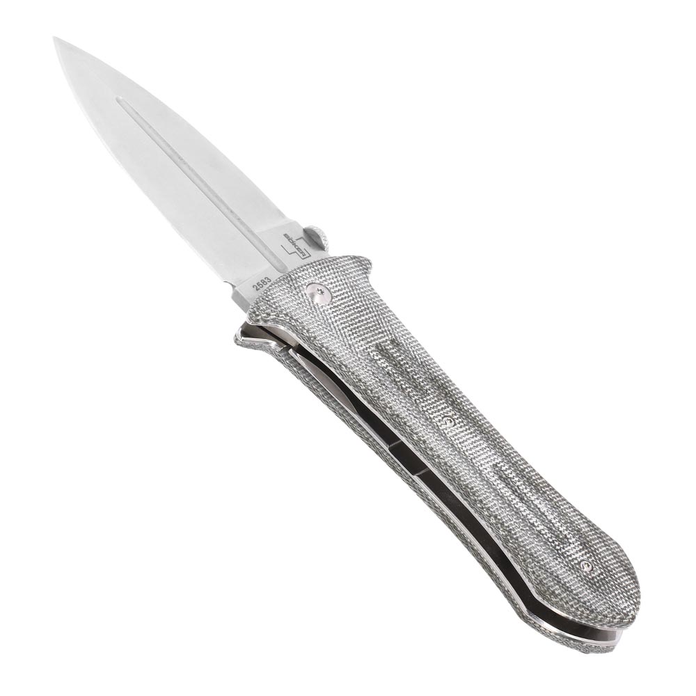 Bker Plus Einhandmesser Pocket Smatchet Micarta grau inkl. Messertasche Bild 2