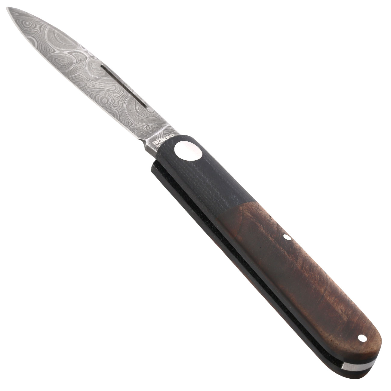 Bker Taschenmesser Barlow Prime Tirpitz Damast 200 Lagen Sammlermesser inkl. Filzetui Bild 2
