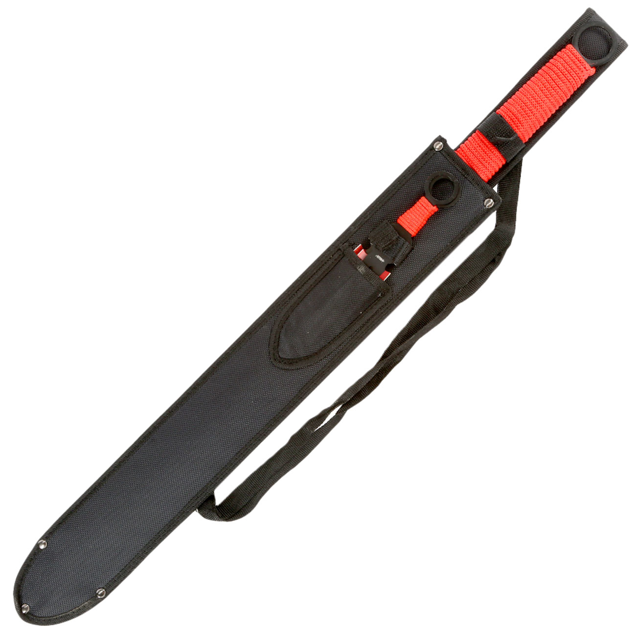 Haller Rckenschwert mit zwei Dolchen schwarz/rot inkl. Nylonscheide Bild 3