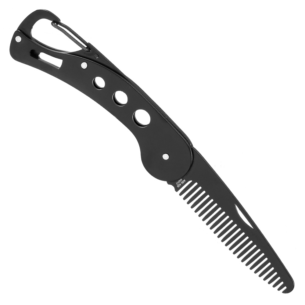 CJH Kamm im Taschenmesser-Stil schwarz Bild 1