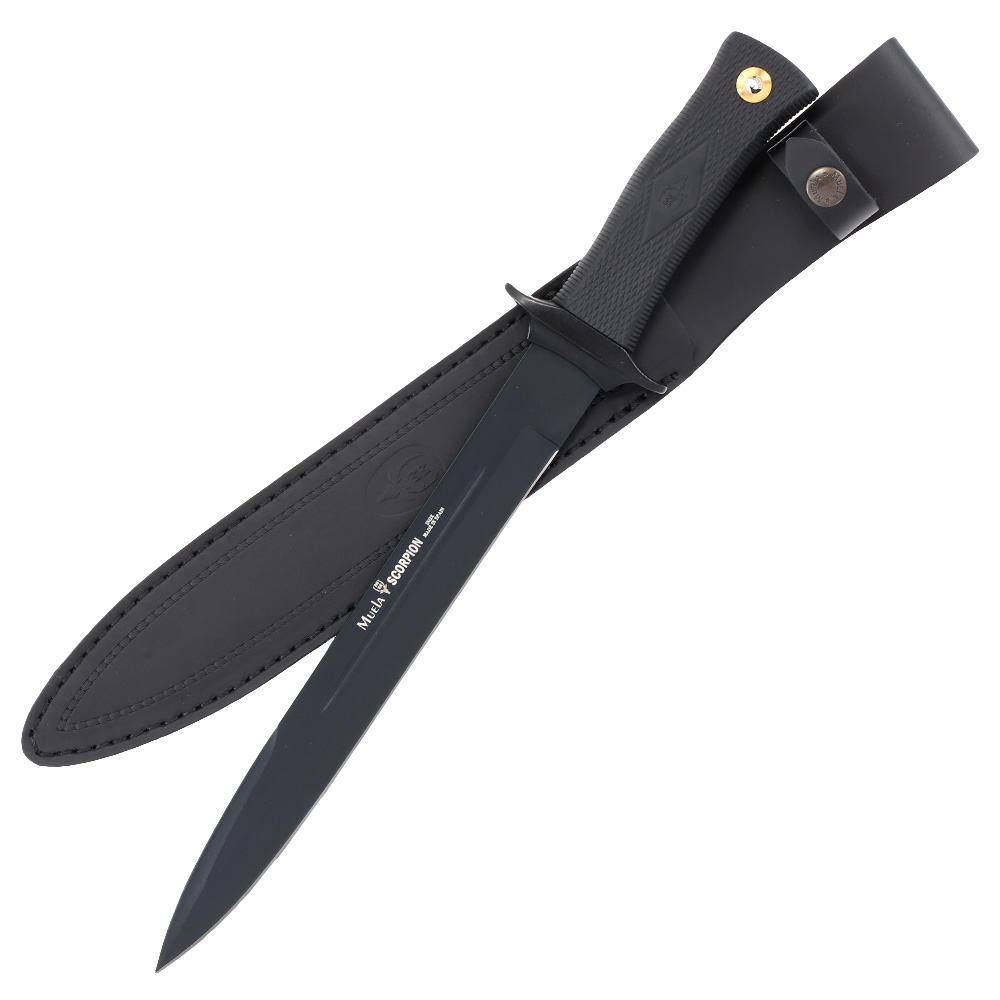 Muela Jagdmesser Scorpion schwarz inkl. Lederscheide Bild 2