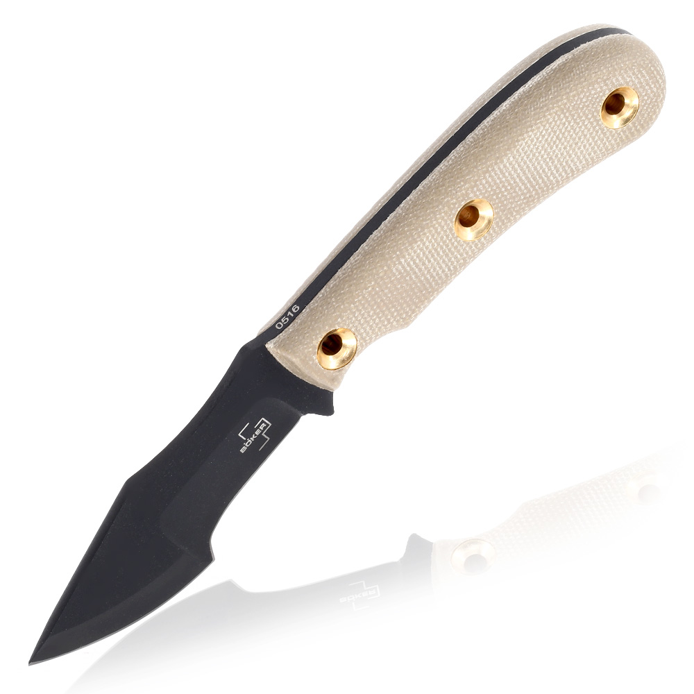 Bker Plus Outdoormesser Micro Tracker schwarz/tan inkl. Kydexscheide