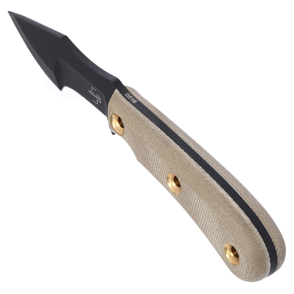 Bker Plus Outdoormesser Micro Tracker schwarz/tan inkl. Kydexscheide Bild 6