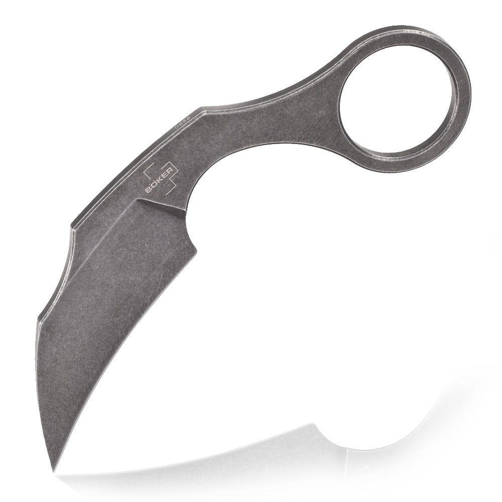 Bker Plus Karambit Neck Knife Bad Moon D2 silber inkl. Kydex Scheide