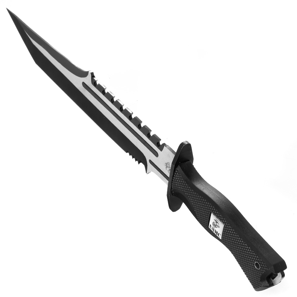 United Cutlery Tanto Survivalmesser USMC Operation Mako schwarz inkl. Nylonscheide Bild 6