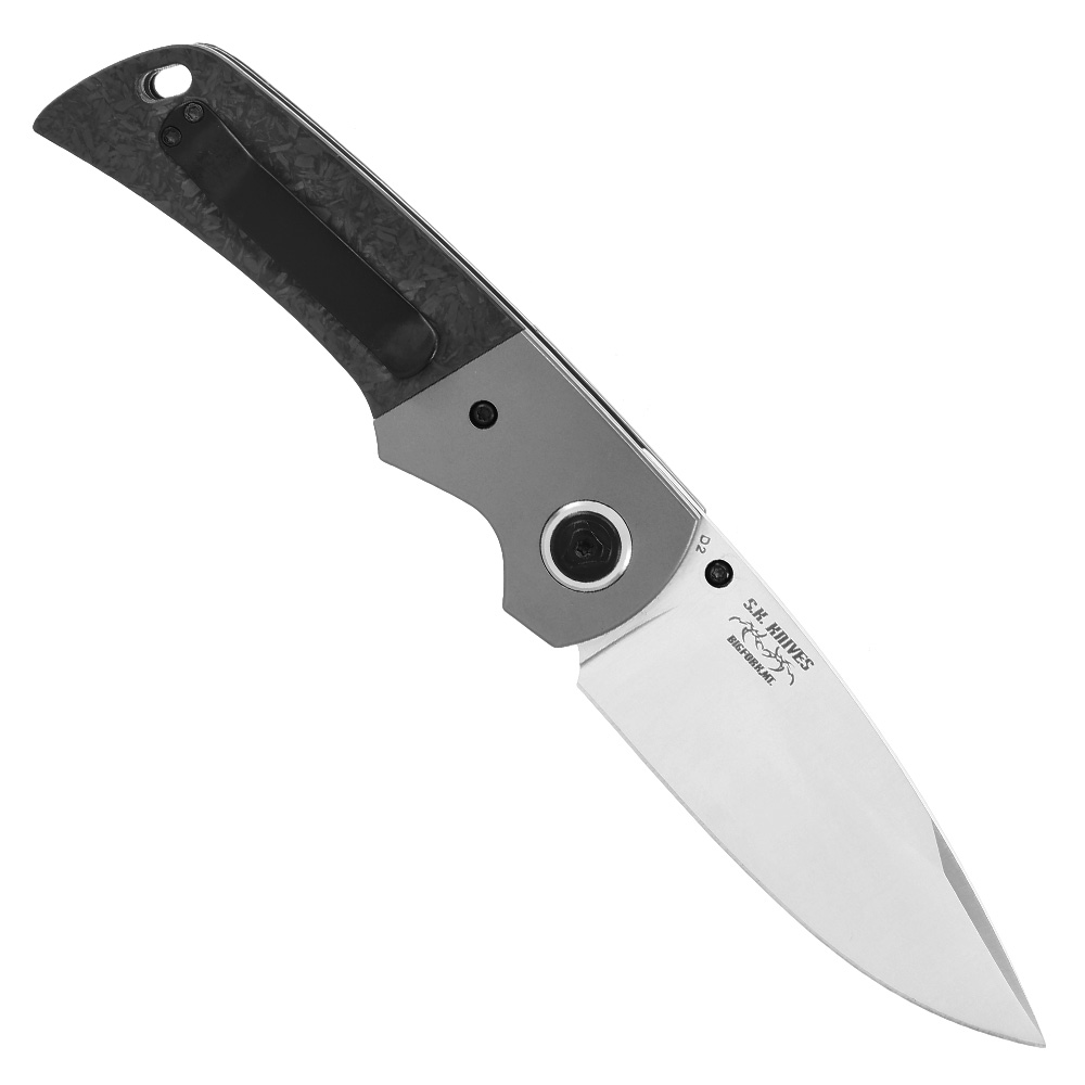 Bker Plus Einhandmesser Gulo Pro Marble CF D2 Stahl grau inkl. Grtelclip und Nylonetui Bild 1