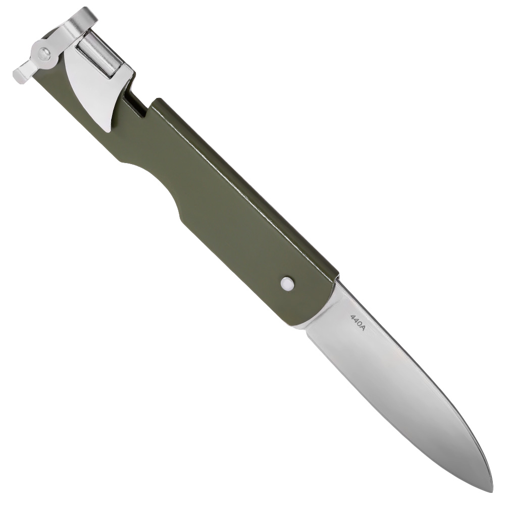 History Knife & Tool Taschenmesser Japenese Army Pen Knife Can Opener oliv inkl. Dosenffner Bild 1