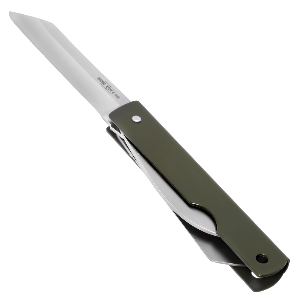 History Knife & Tool Taschenmesser Japenese Army Pen Knife Saw & Hawkbill oliv Bild 2