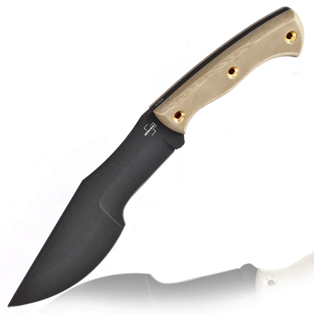 Bker Plus Outdoormesser Tracker schwarz/tan inkl. Kydexscheide