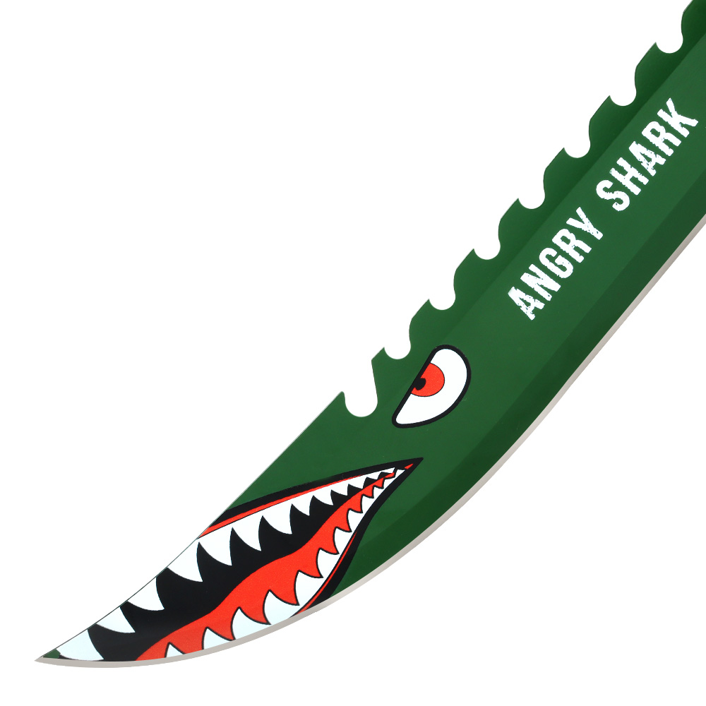 Machete Angry Shark oliv inkl. Nylonscheide Bild 1