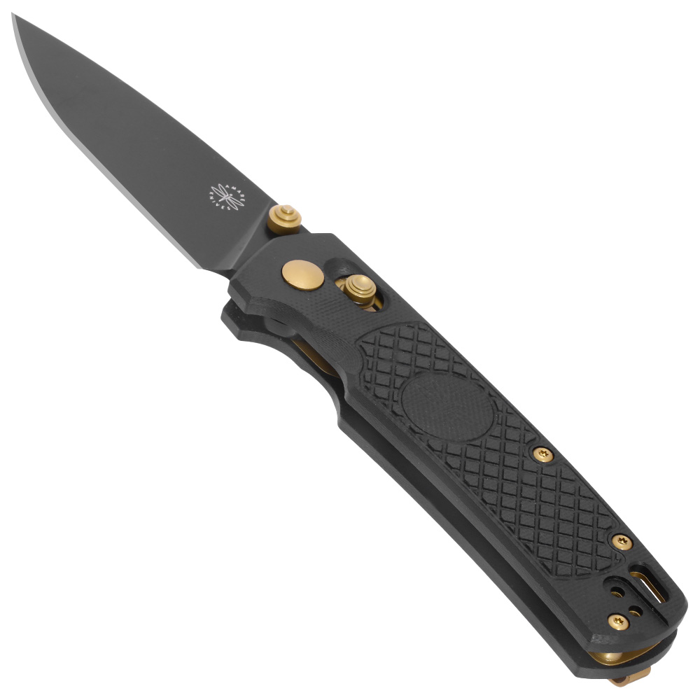 Amare Knives Einhandmesser FieldBro VG10 Stahl schwarz/gold inkl. Gürtelclip Bild 1