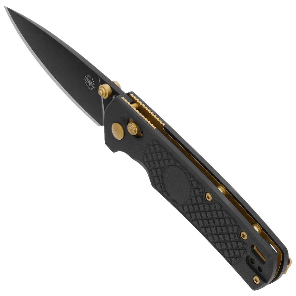 Amare Knives Einhandmesser FieldBro VG10 Stahl schwarz/gold inkl. Gürtelclip Bild 6