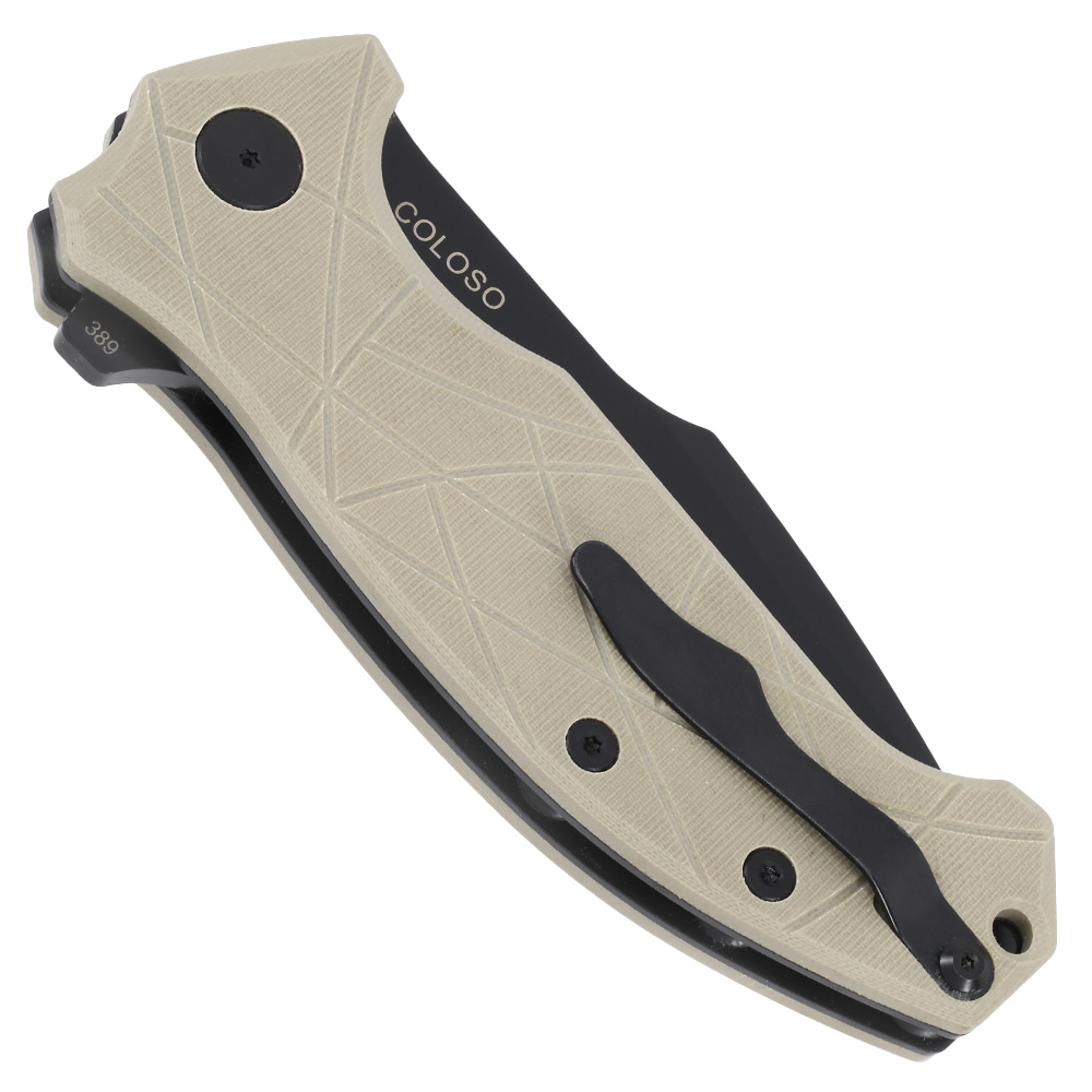 Amare Knives Einhandmesser Coloso D2 Stahl coyote inkl. Gürtelclip Bild 1