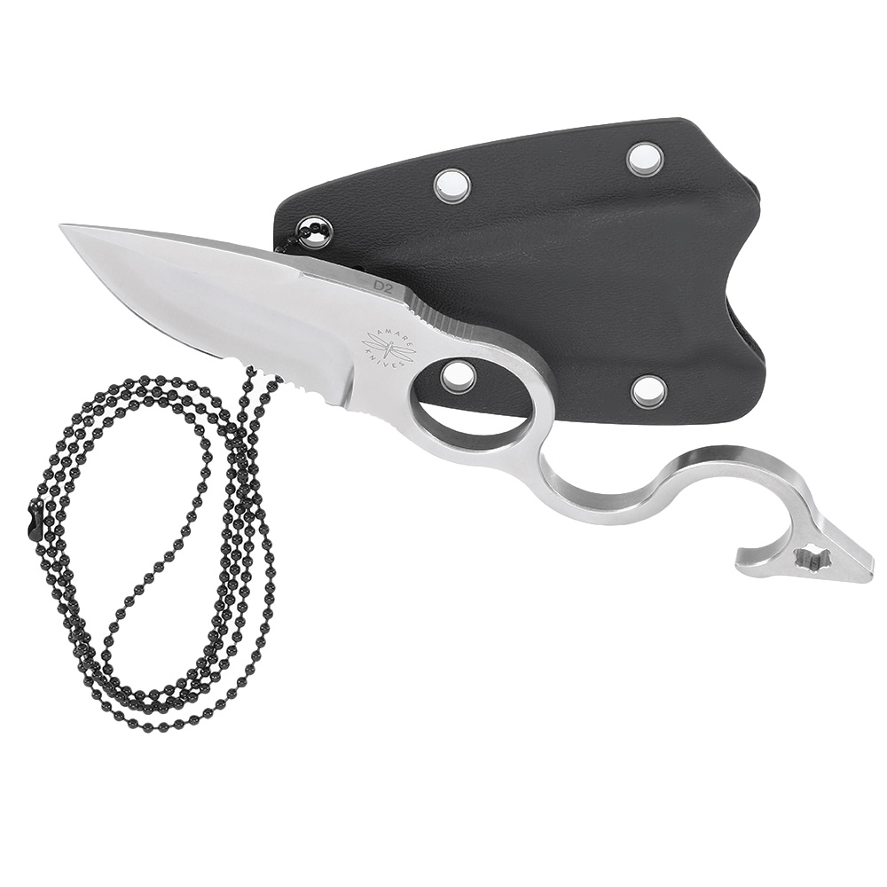 Amare Kinves Outdoormesser 6. F Serration mit Teilsgezahnung inkl. Kydexscheide Bild 1
