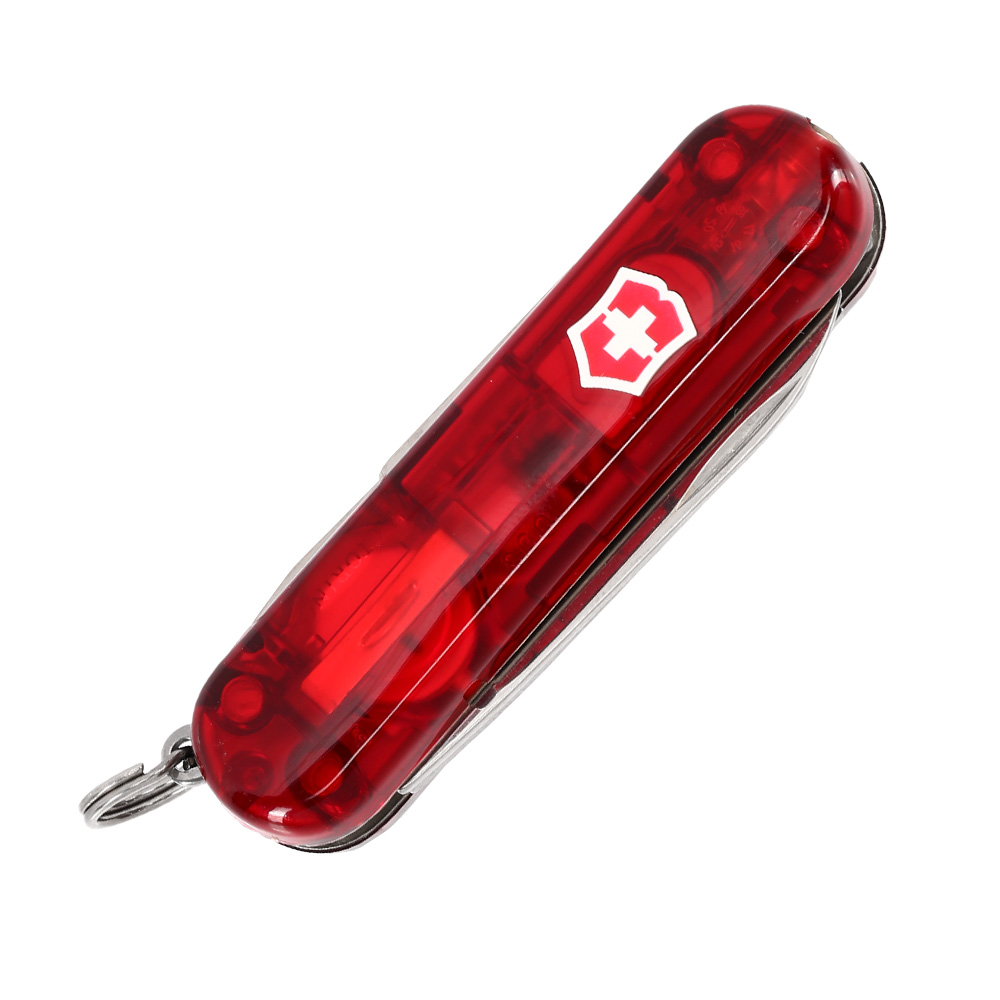 Victorinox Taschenmesser Signature Lite rot transparent inkl. Kugelschreiber, LED Lampe Bild 4