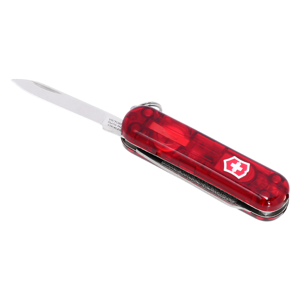 Victorinox Taschenmesser Signature Lite rot transparent inkl. Kugelschreiber, LED Lampe Bild 6