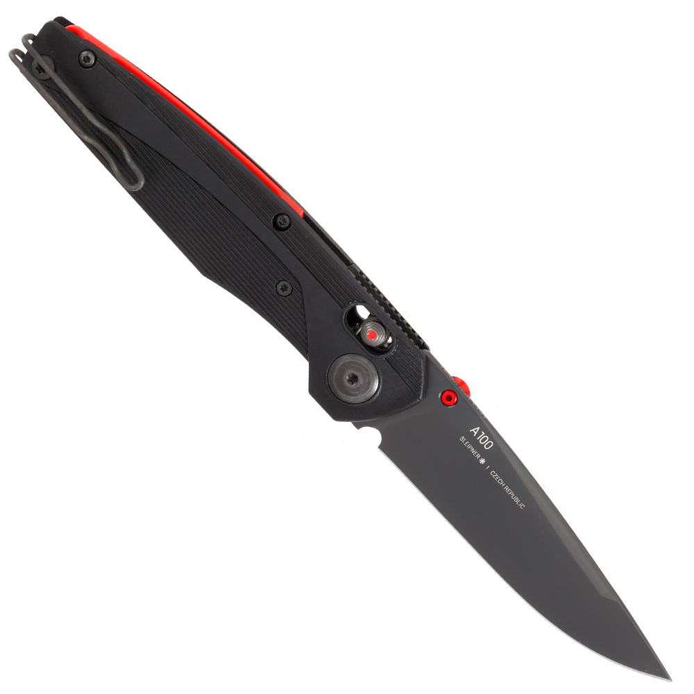 ANV Knives Einhandmesser A100 Sleipner Stahl schwarz inkl. Grtelclip Bild 1