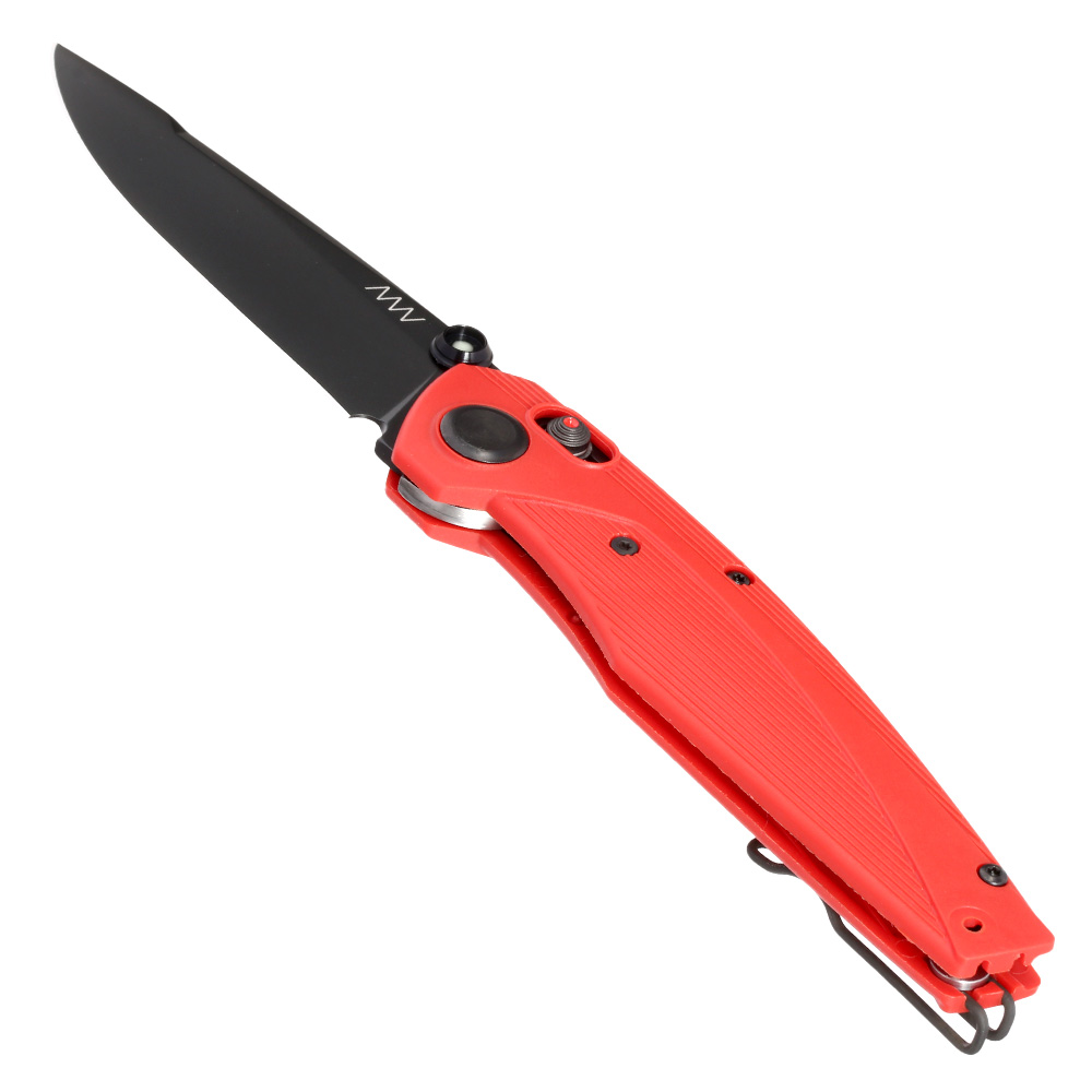 ANV Knives Einhandmesser A100 Sleipner Stahl rot inkl. Grtelclip Bild 2