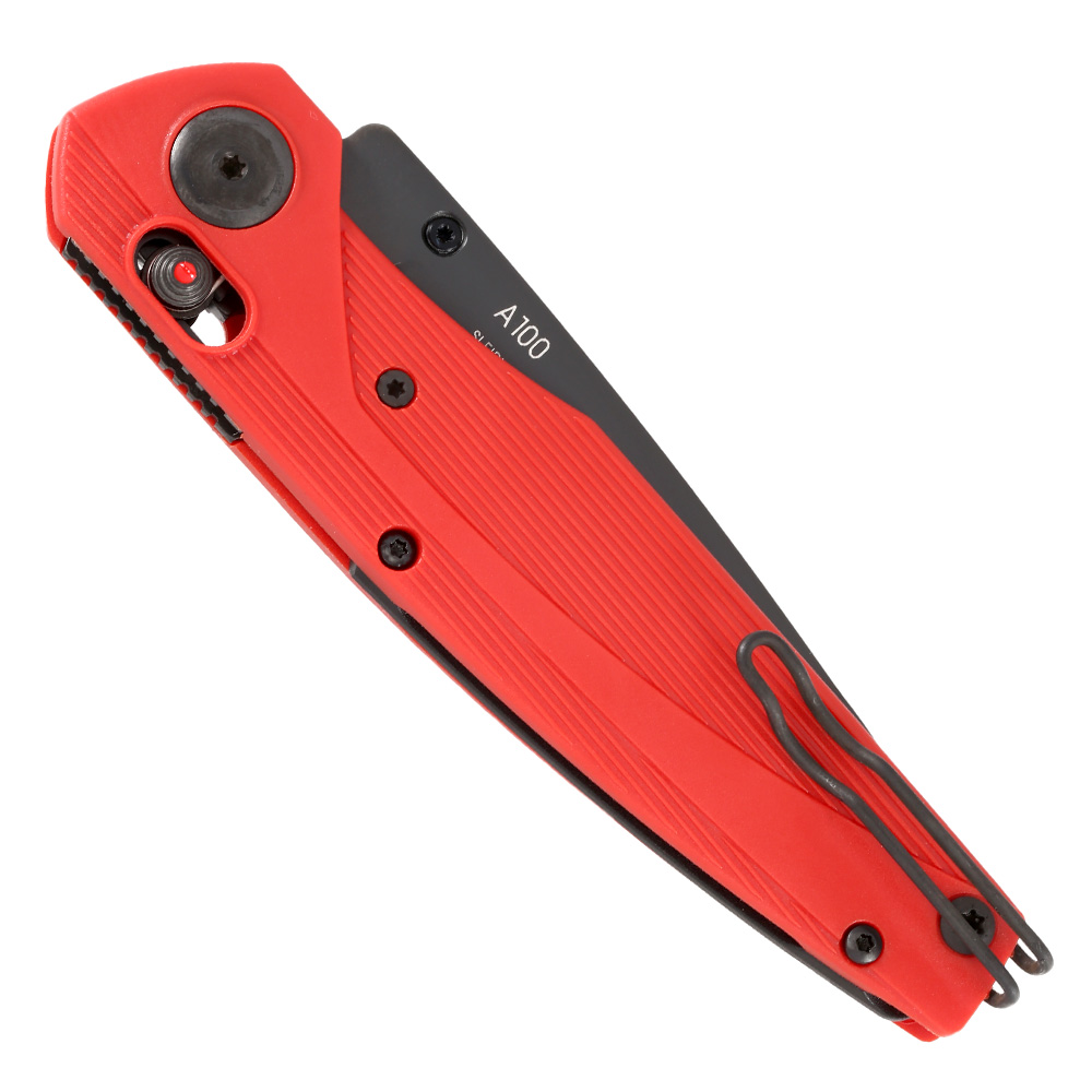 ANV Knives Einhandmesser A100 Sleipner Stahl rot inkl. Grtelclip Bild 5