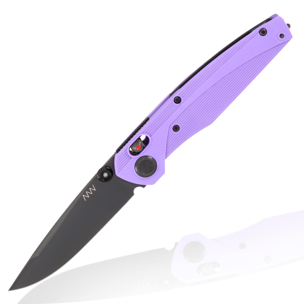 ANV Knives Einhandmesser A100 MagnaCut Stahl Blueberry & Cream inkl. Grtelclip