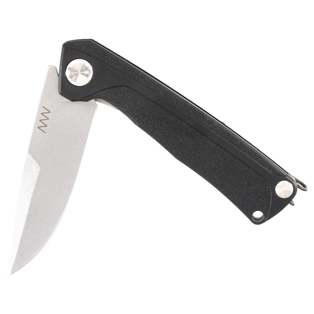 ANV Knives Einhandmesser Z100 Sleipner Stahl schwarz/stonewash inkl. Grtelclip Bild 3