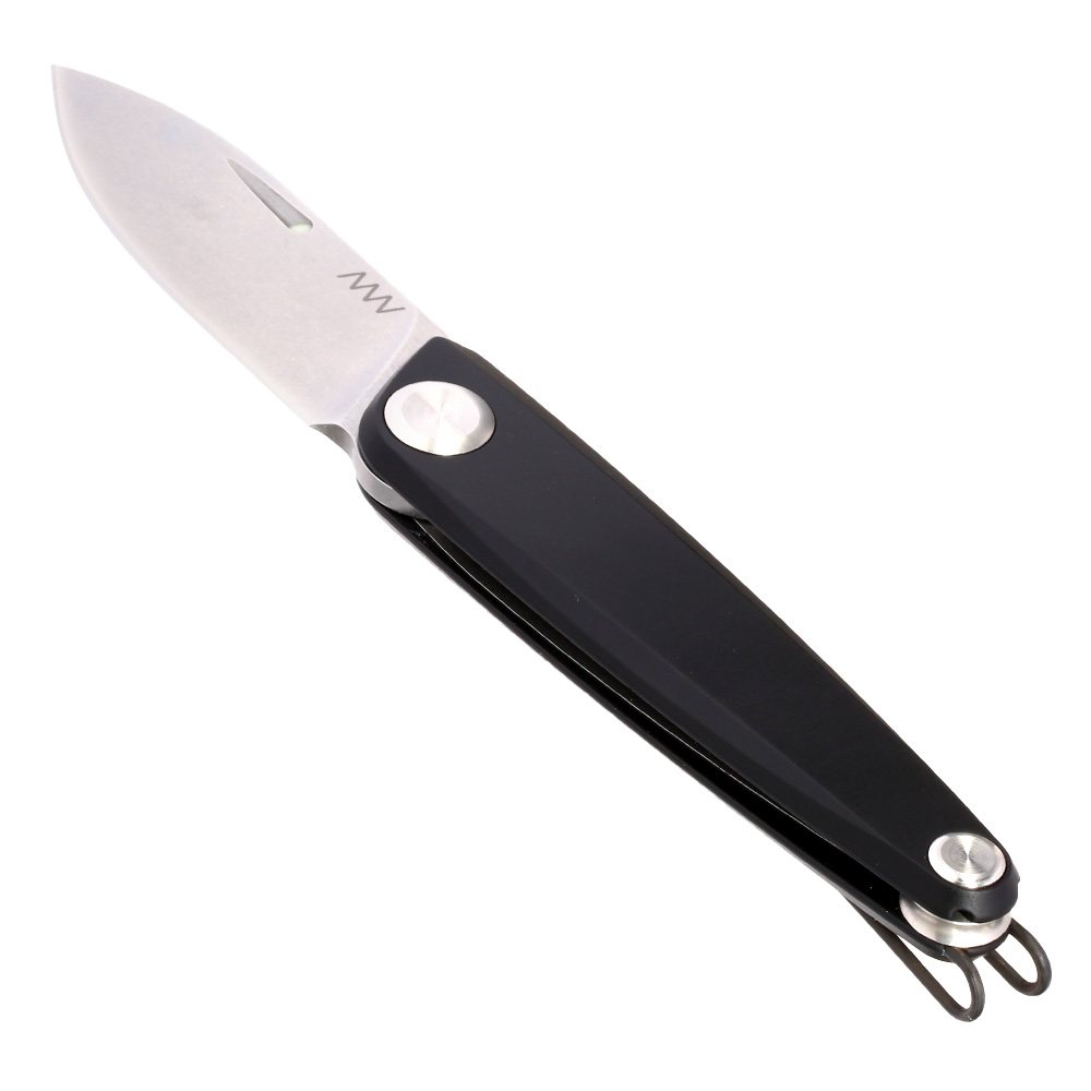 ANV Knives Taschenmesser Z050 Sleipner Stahl schwarz/stonewash inkl. Grtelclip Bild 2