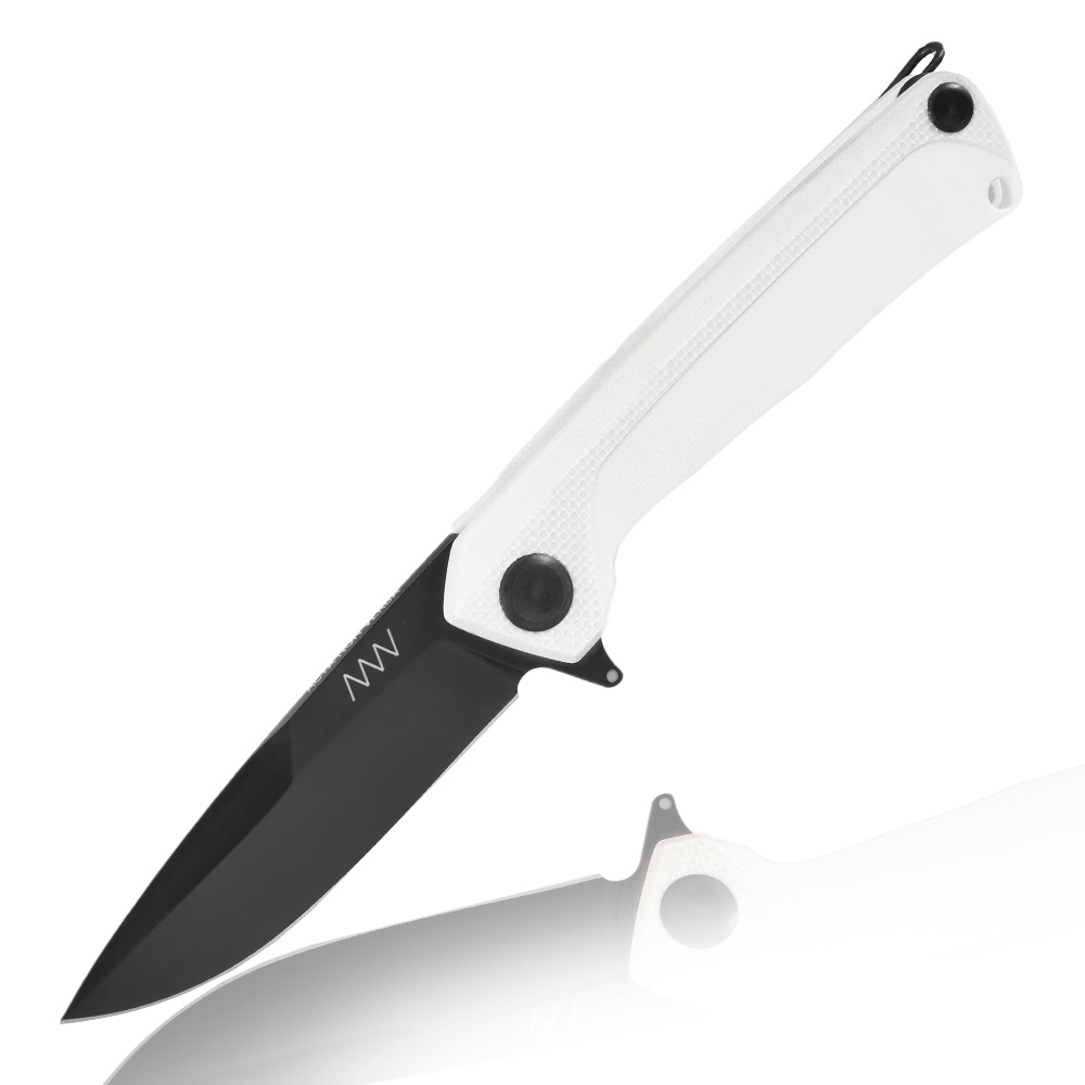 ANV Knives Einhandmesser Z100 BB G10 Sleipner Stahl wei inkl. Grtelclip