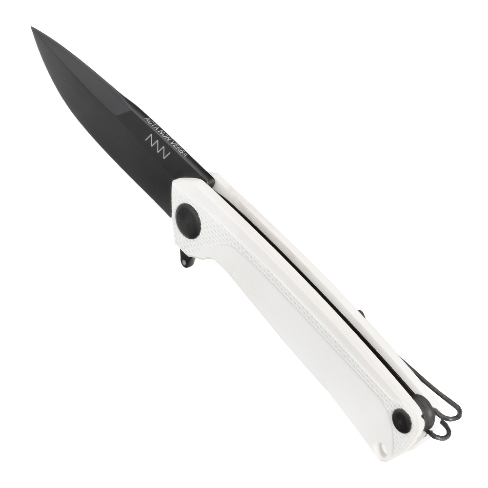 ANV Knives Einhandmesser Z100 BB G10 Sleipner Stahl wei inkl. Grtelclip Bild 6