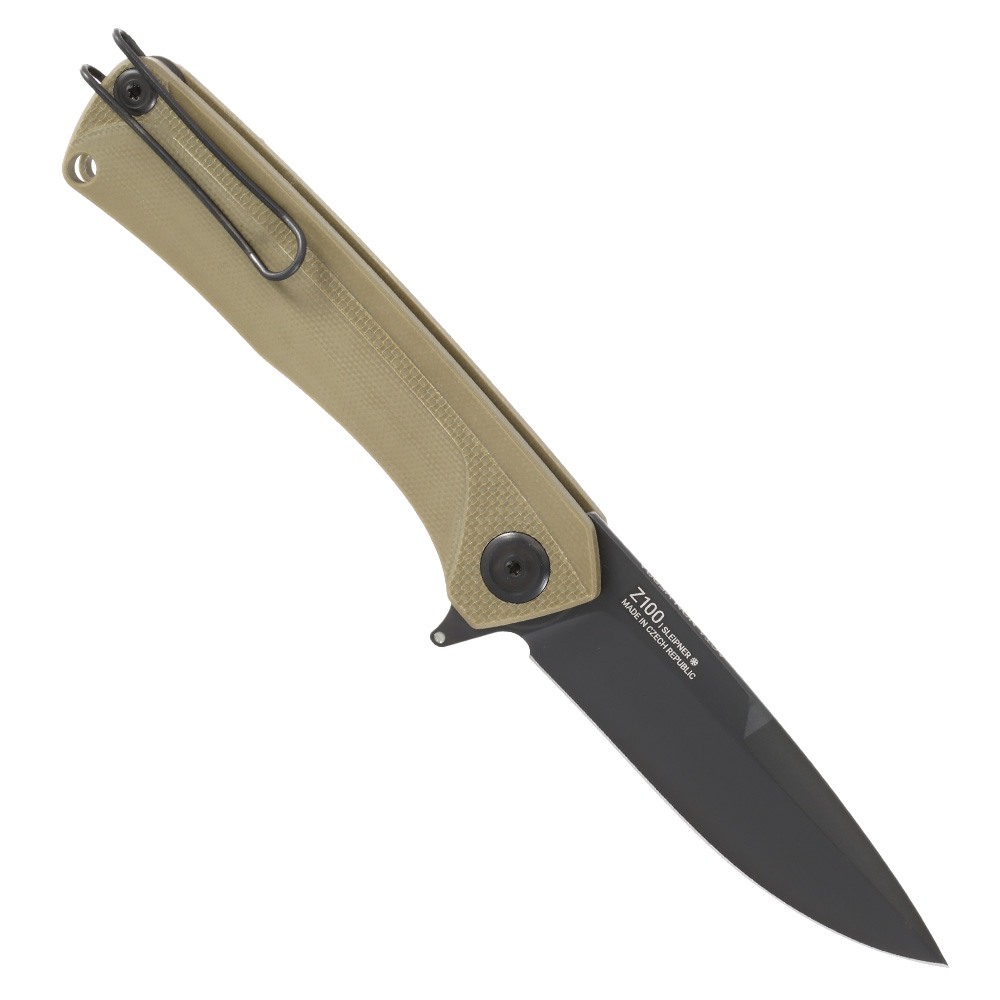 ANV Knives Einhandmesser Z100 G10 Sleipner Stahl oliv inkl. Grtelclip Bild 1
