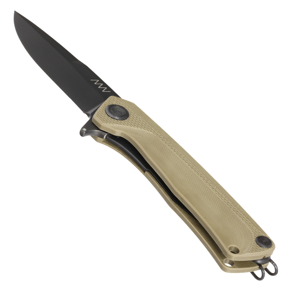 ANV Knives Einhandmesser Z100 G10 Sleipner Stahl oliv inkl. Grtelclip Bild 2