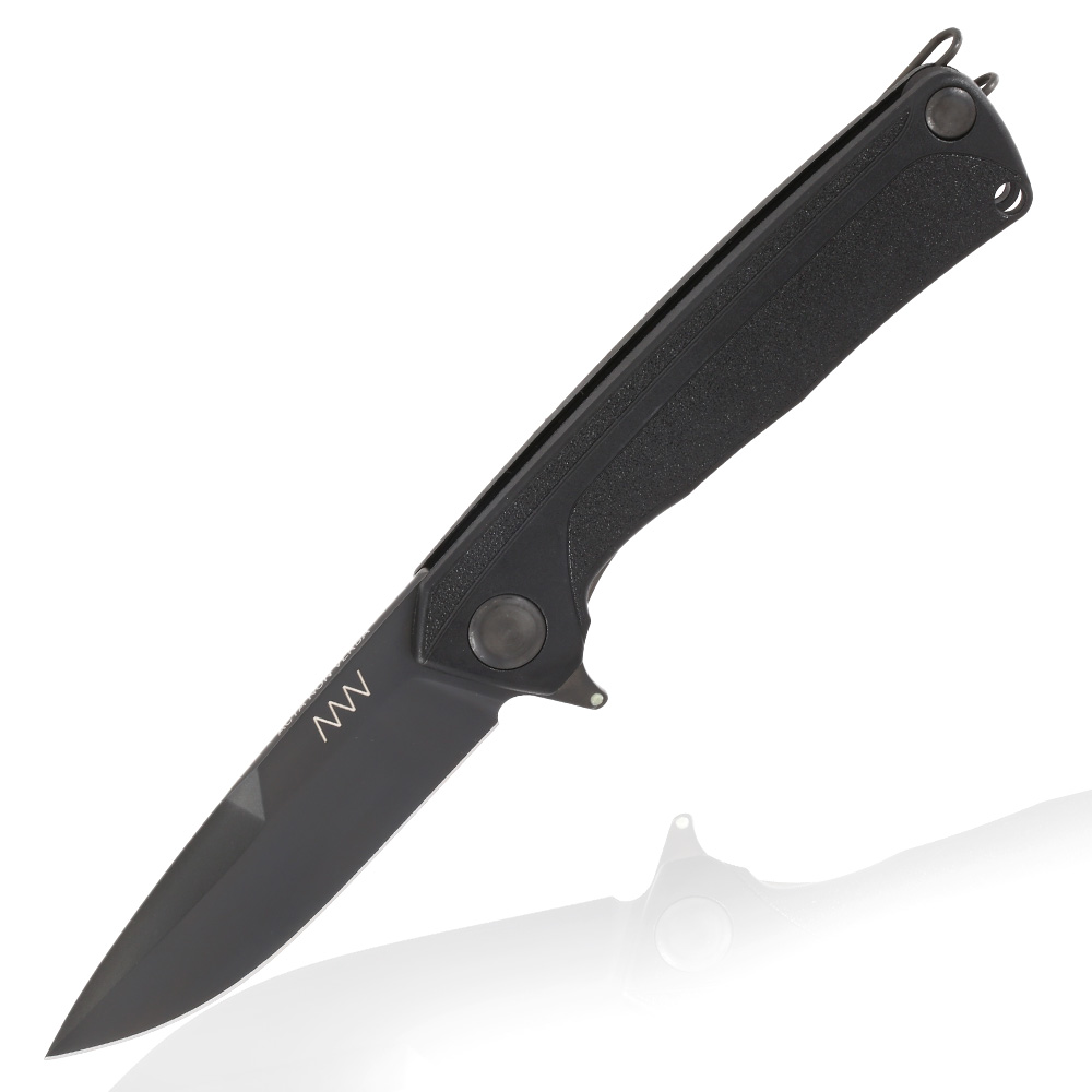 ANV Knives Einhandmesser Z100 Sleipner Stahl schwarz inkl. Grtelclip