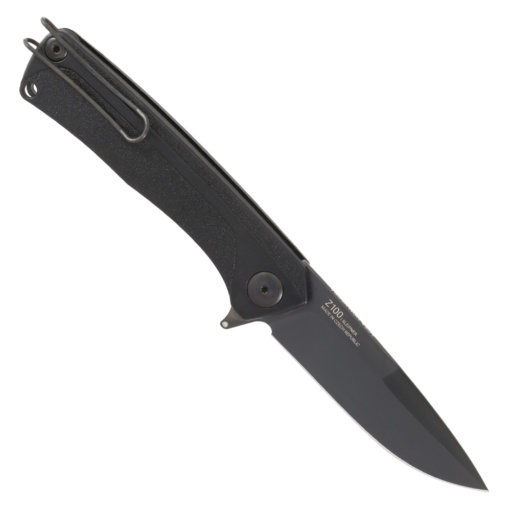 ANV Knives Einhandmesser Z100 Sleipner Stahl schwarz inkl. Grtelclip Bild 1