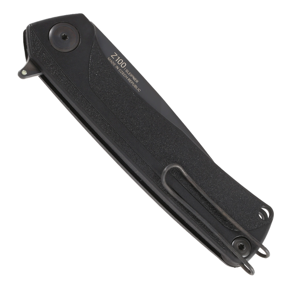 ANV Knives Einhandmesser Z100 Sleipner Stahl schwarz inkl. Grtelclip Bild 5
