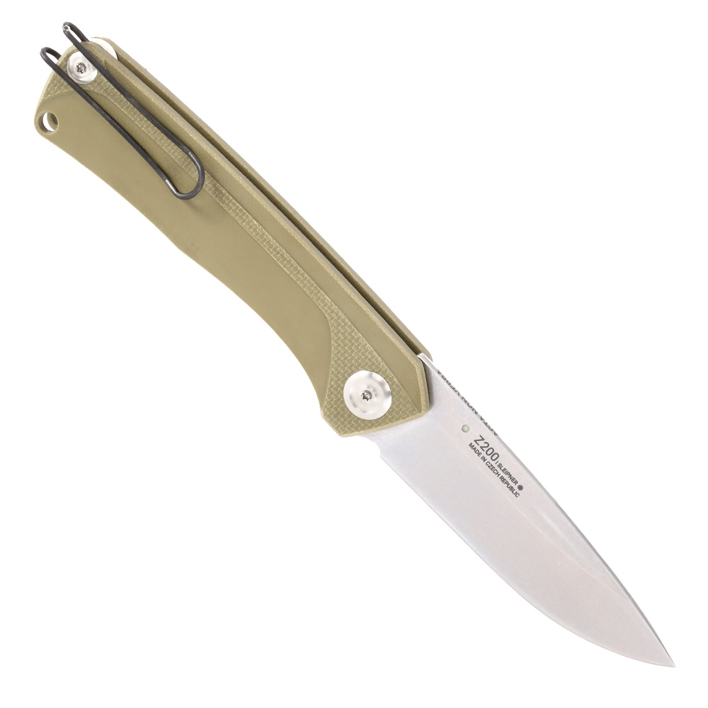 ANV Knives Taschenmesser Z200 G10 Sleipner Stahl oliv/stonewash inkl. Grtelclip Bild 1