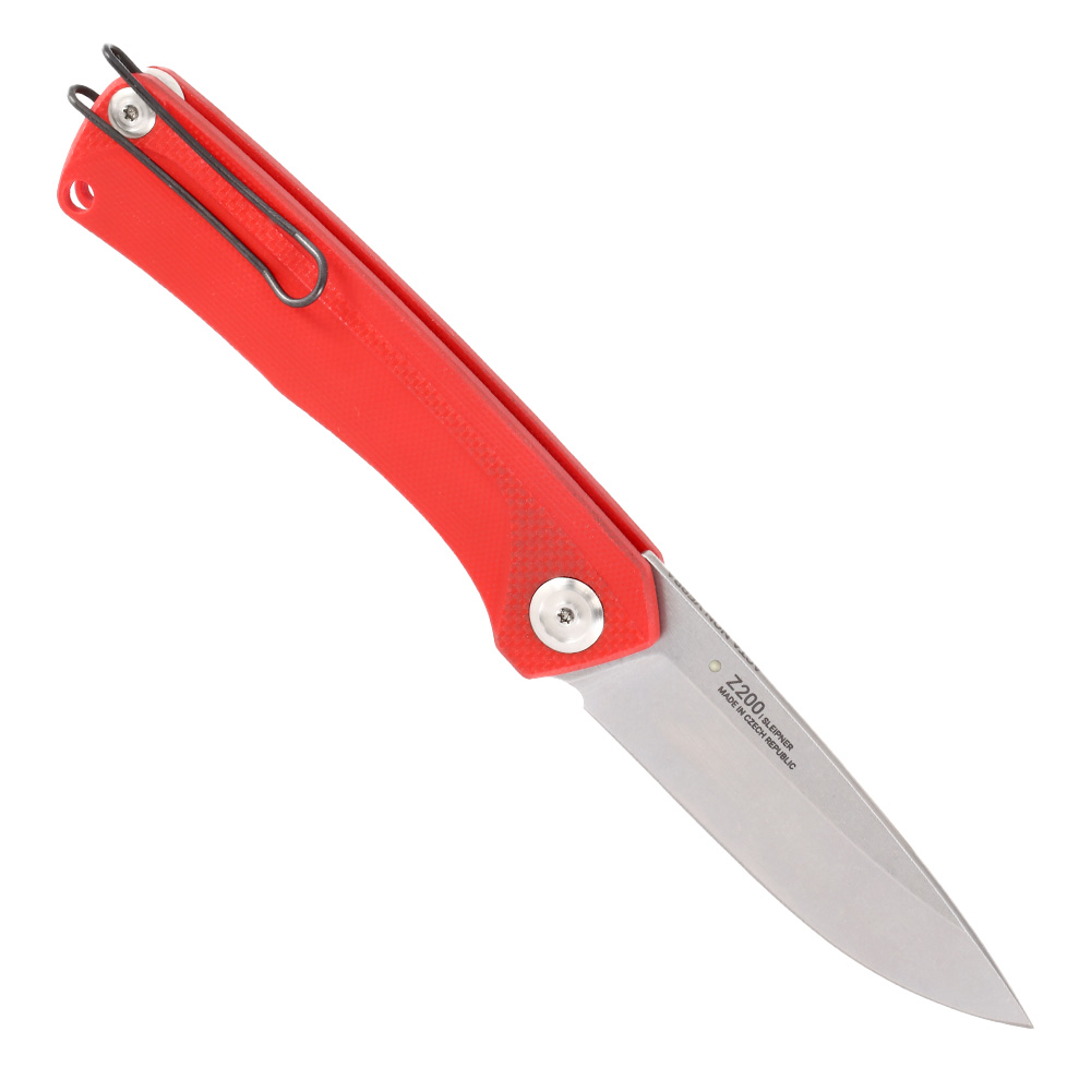 ANV Knives Taschenmesser Z200 G10 Sleipner Stahl rot/stonewash inkl. Grtelclip Bild 1
