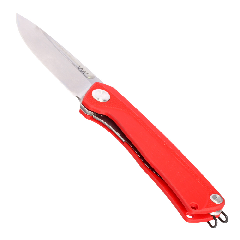 ANV Knives Taschenmesser Z200 G10 Sleipner Stahl rot/stonewash inkl. Grtelclip Bild 2