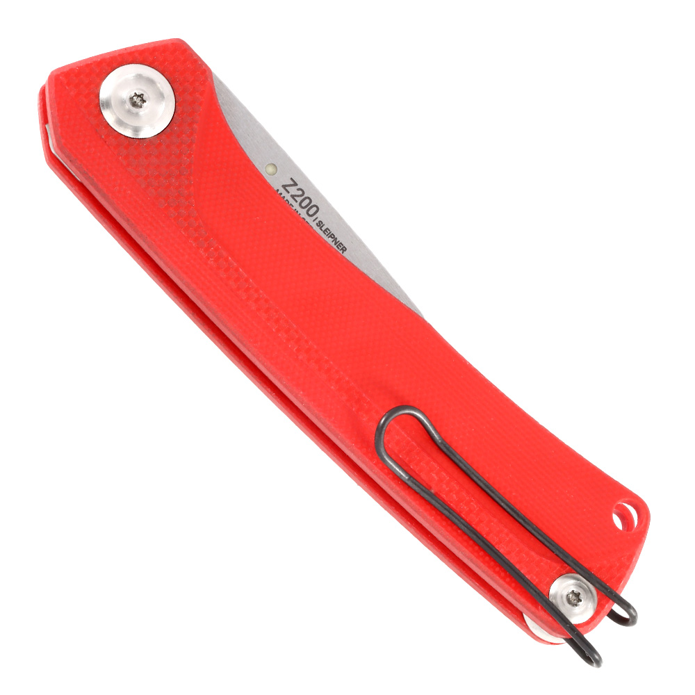 ANV Knives Taschenmesser Z200 G10 Sleipner Stahl rot/stonewash inkl. Grtelclip Bild 5