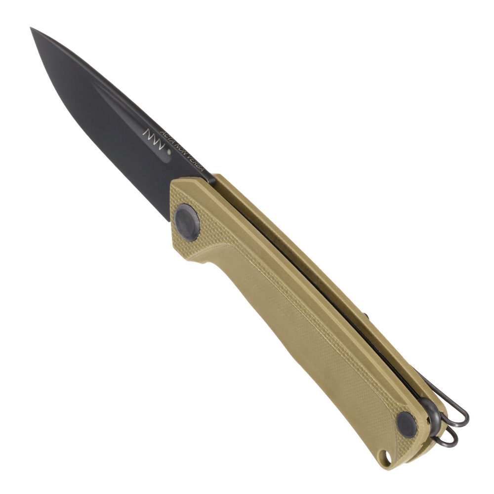 ANV Knives Taschenmesser Z200 G10 Sleipner Stahl oliv inkl. Grtelclip Bild 6