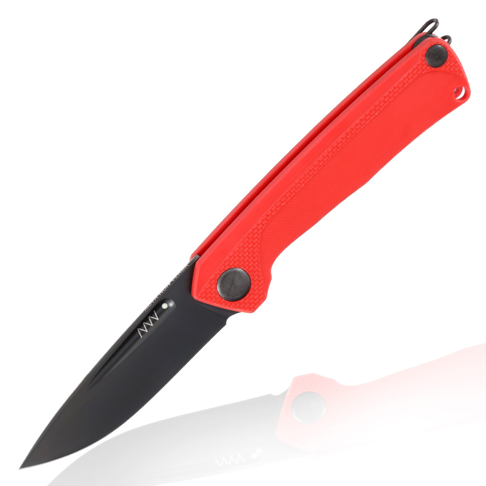 ANV Knives Taschenmesser Z200 G10 Sleipner Stahl rot inkl. Grtelclip