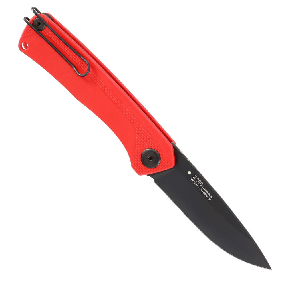ANV Knives Taschenmesser Z200 G10 Sleipner Stahl rot inkl. Grtelclip Bild 1