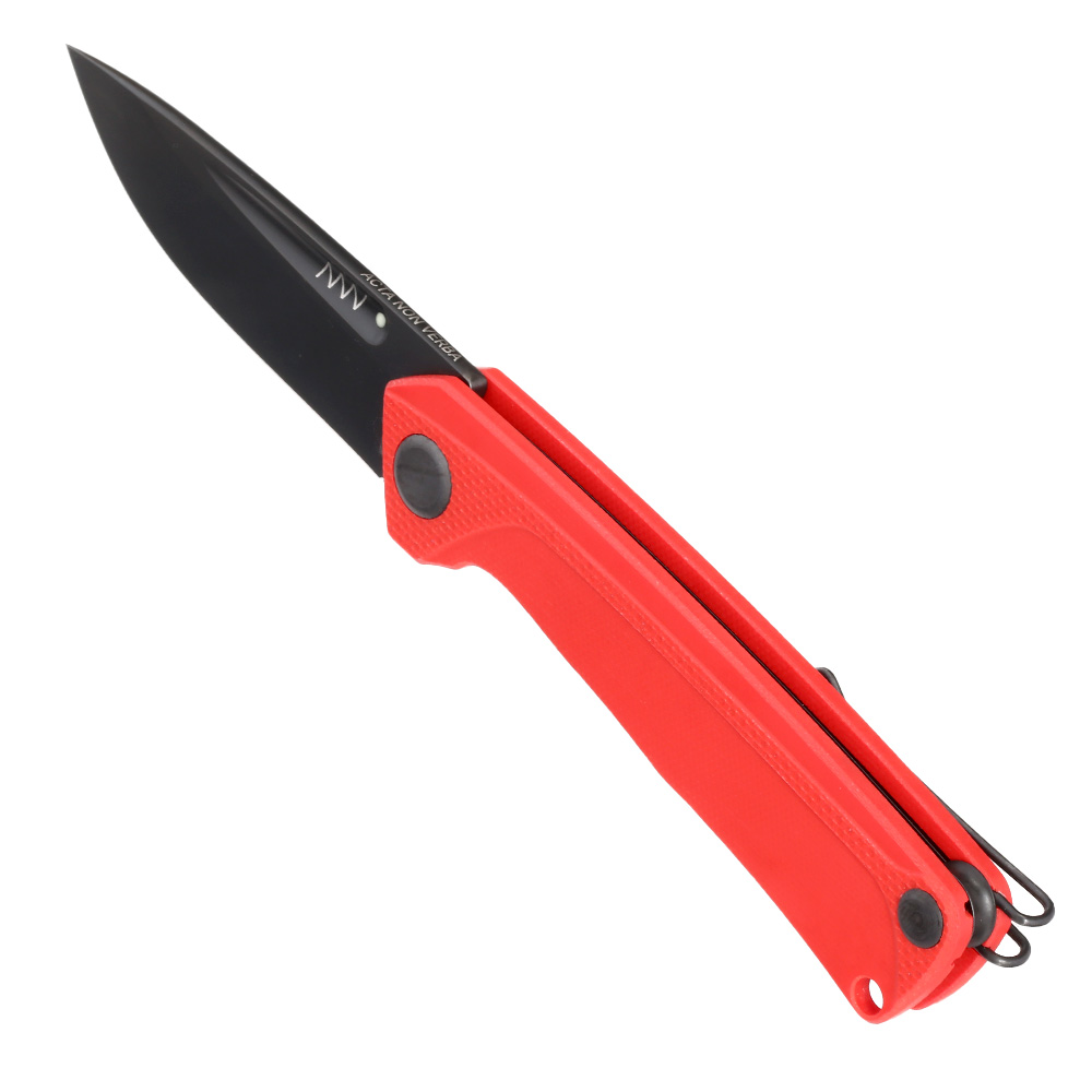 ANV Knives Taschenmesser Z200 G10 Sleipner Stahl rot inkl. Grtelclip Bild 6