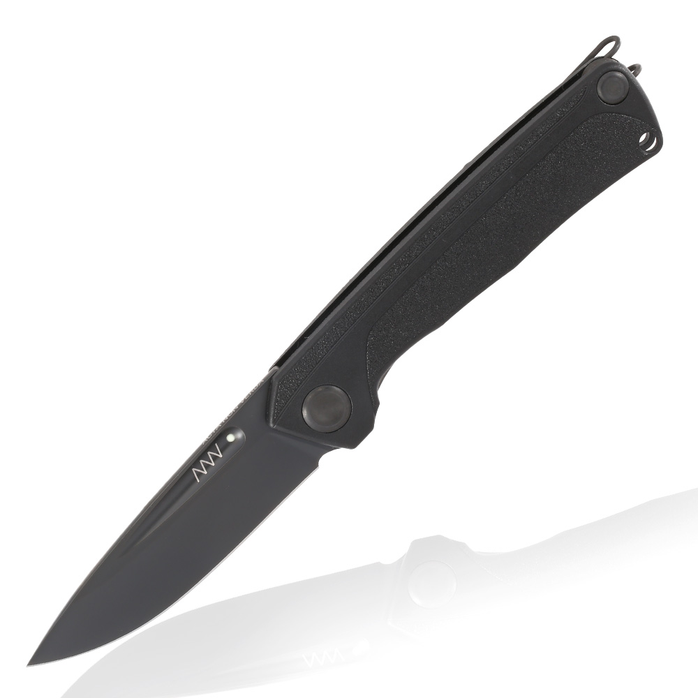 ANV Knives Taschenmesser Z200 Sleipner Stahl schwarz inkl. Grtelclip